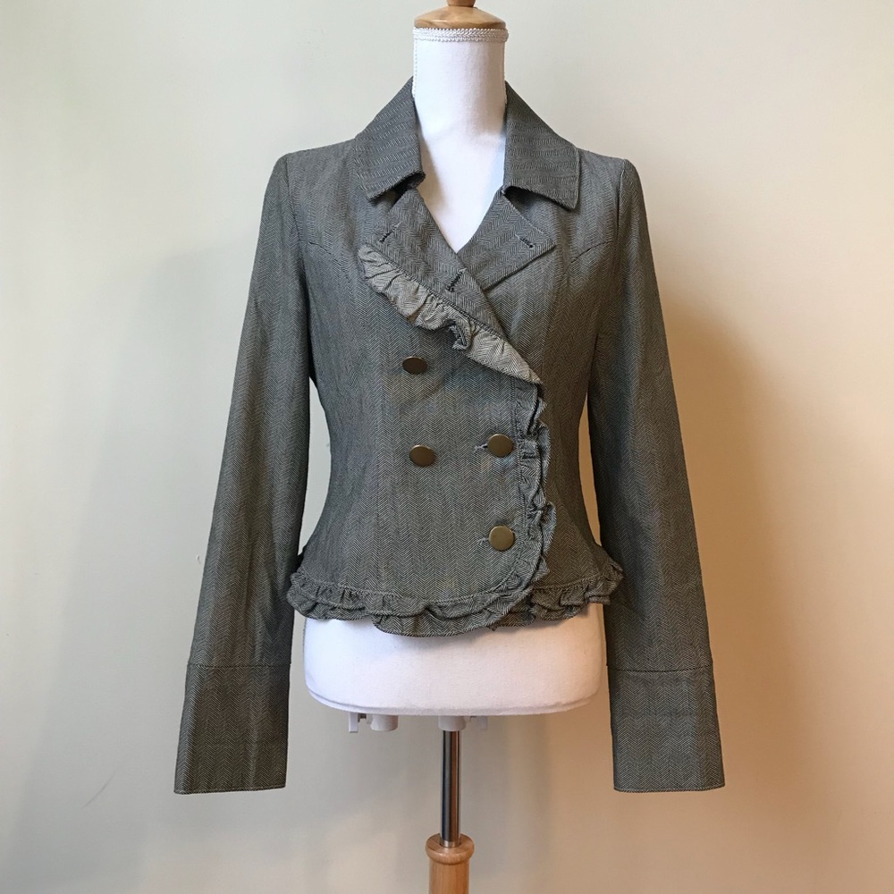Tulle Ruffle Military Jacket
